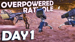 SOLO Day 1 In An 'OVERPOWERED' RATHOLE On Scorched Earth Small Tribes! Ep.1