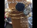 Aprendiendo a hacer brazalete con druzy y perlas en alambrismo