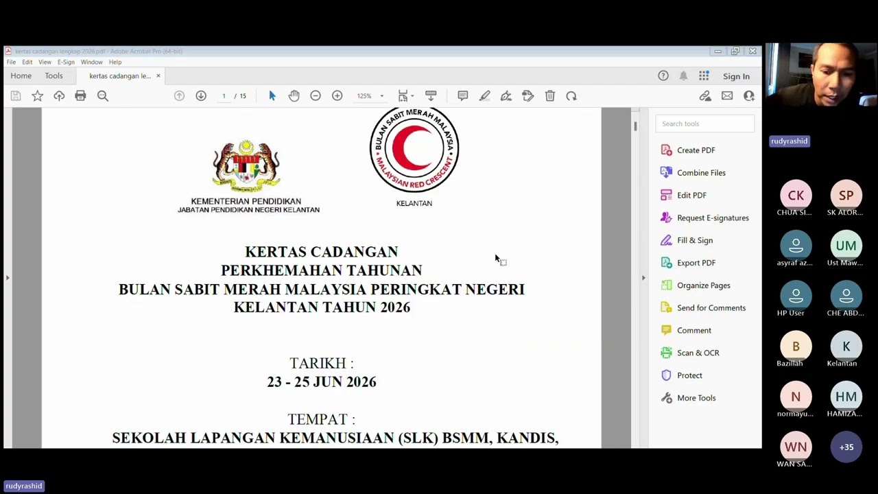 Taklimat Perkhemahan Perdana 2026 BSMM Peringkat Negeri Kelantan