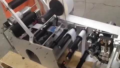 HBY50 semi automatic glass bottle sticker labeling machine  with coding machine testing video