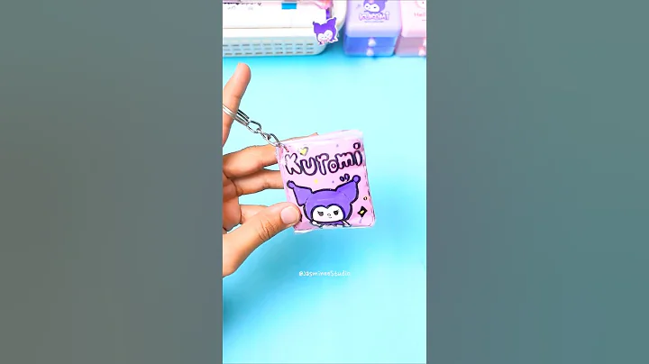 DIY cute 💜Kuromi 💜Notebook Squishy Keychain #diy #shorts #youtubeshorts #keychain #art #squishy