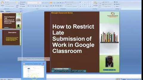 How to Restrict Students from Late Submission of work