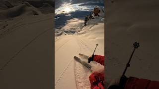 #skiing at Sunset is a vibe 😍 #ski #extreme #mountains #freeride