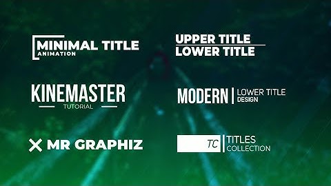 Create Minimal Title Animation In Kinemaster ll For Vlog And Tech Videos ll