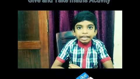 Give and take activity in maths done by student