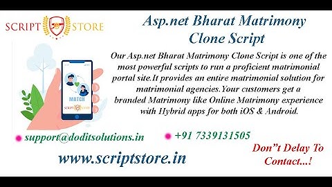 Asp.net Bharat Matrimony Clone System - SCRIPTSTORE.IN