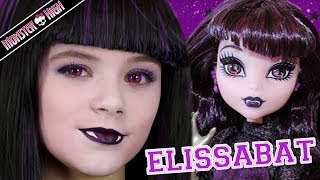 Monster High Elissabat Doll Makeup Tutorial for Halloween or Cosplay | Kittiesmama