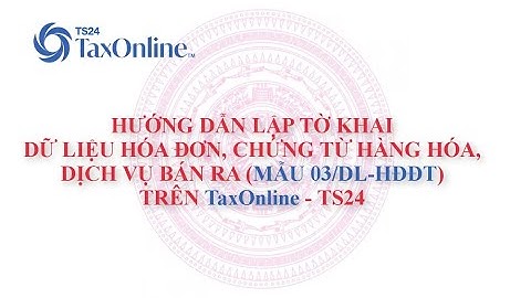 TaxOnline - Tờ khai dữ liệu hóa đơn, chứng từ hàng hóa, dịch vụ bán ra (Mẫu 03/DL-HĐĐT)