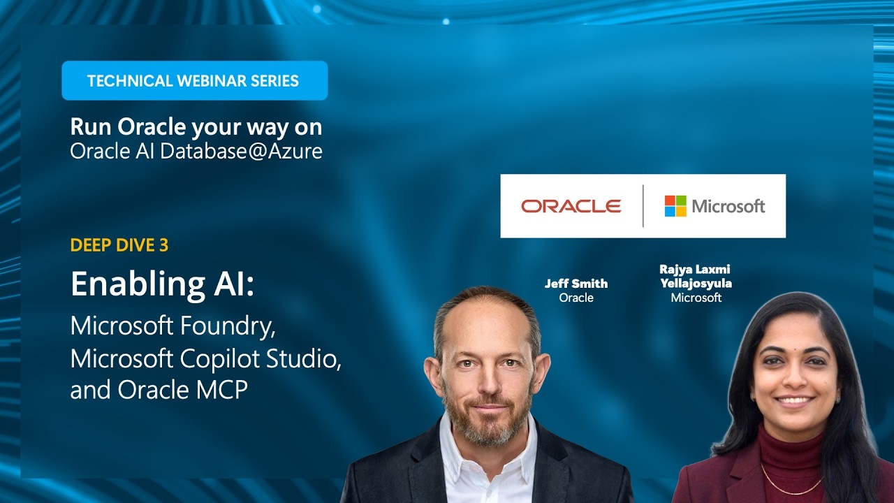 Technical Deep Dive 3: Enabling AI: Microsoft Foundry, Microsoft ...