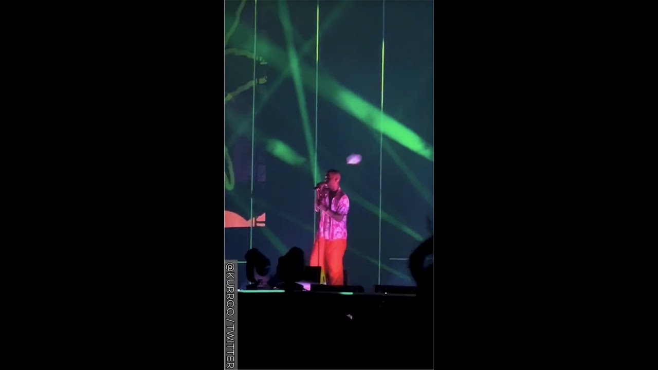 Kid Cudi Hit by Water Bottles at Rolling Loud Miami! shorts YouTube
