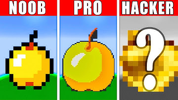Pixel Art (NOOB vs PRO vs HACKER) Golden Apple in Minecraft