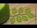 Вязание веточки листиков - урок вязания крючком -Crochet leaf sprigs