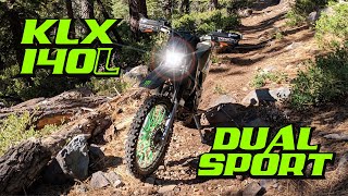 Kawasaki KLX140L Dual Sport Conversion with Pro Circuit Exhaust - Street Legal KLX140 Enduro