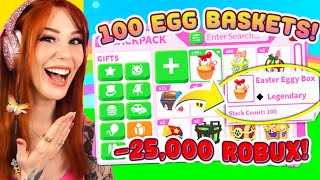 OPENING 100 Legendary EGGY Pets From Easter EGGY BOX in ADOPT ME! in Roblox