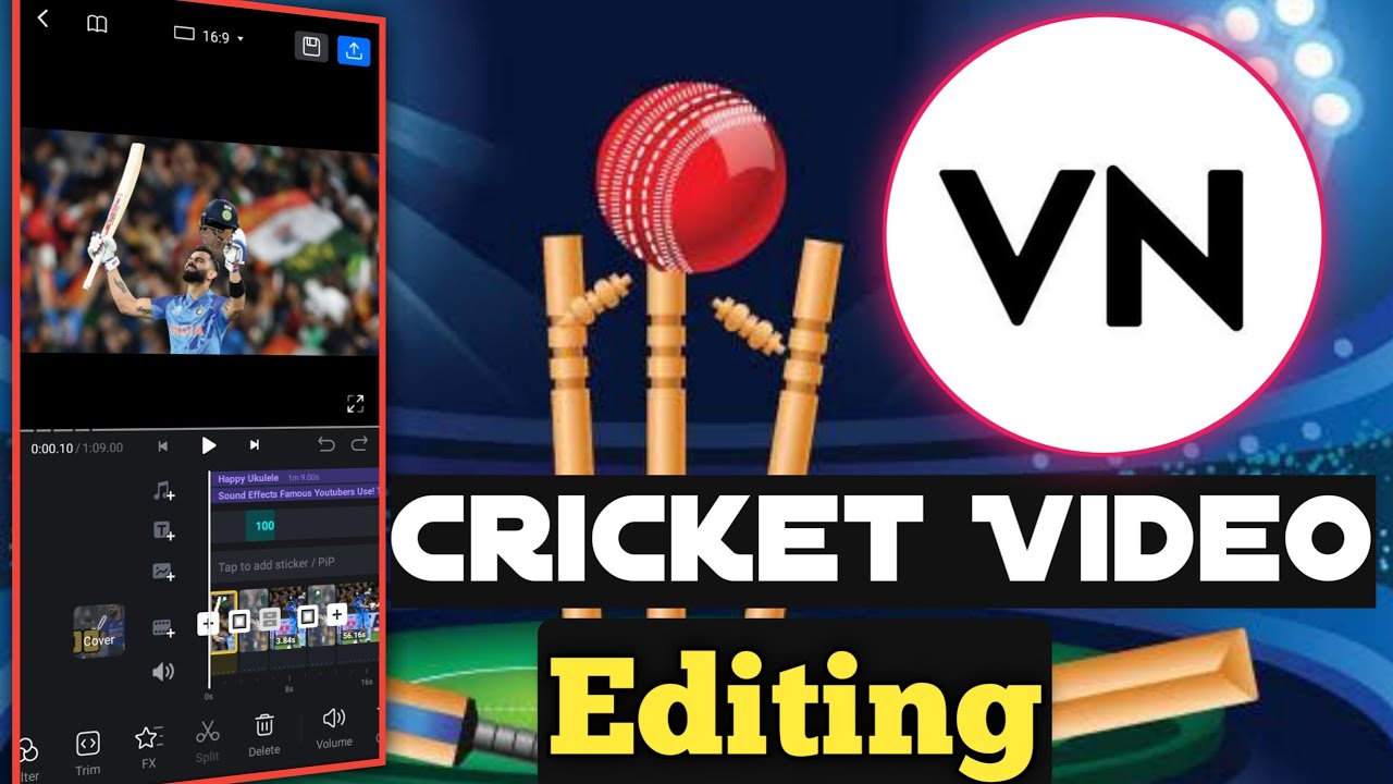 Cricket Video Editing VN Editor How To Edit Cricket Video In VN Editor Cricket Video Editing