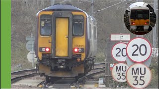 Class 156 departs Ely