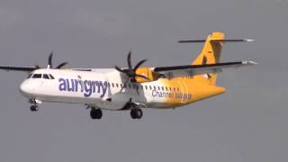 Aurigny Air ATR72-500 Landing at East Midlands Airport from Guernsey