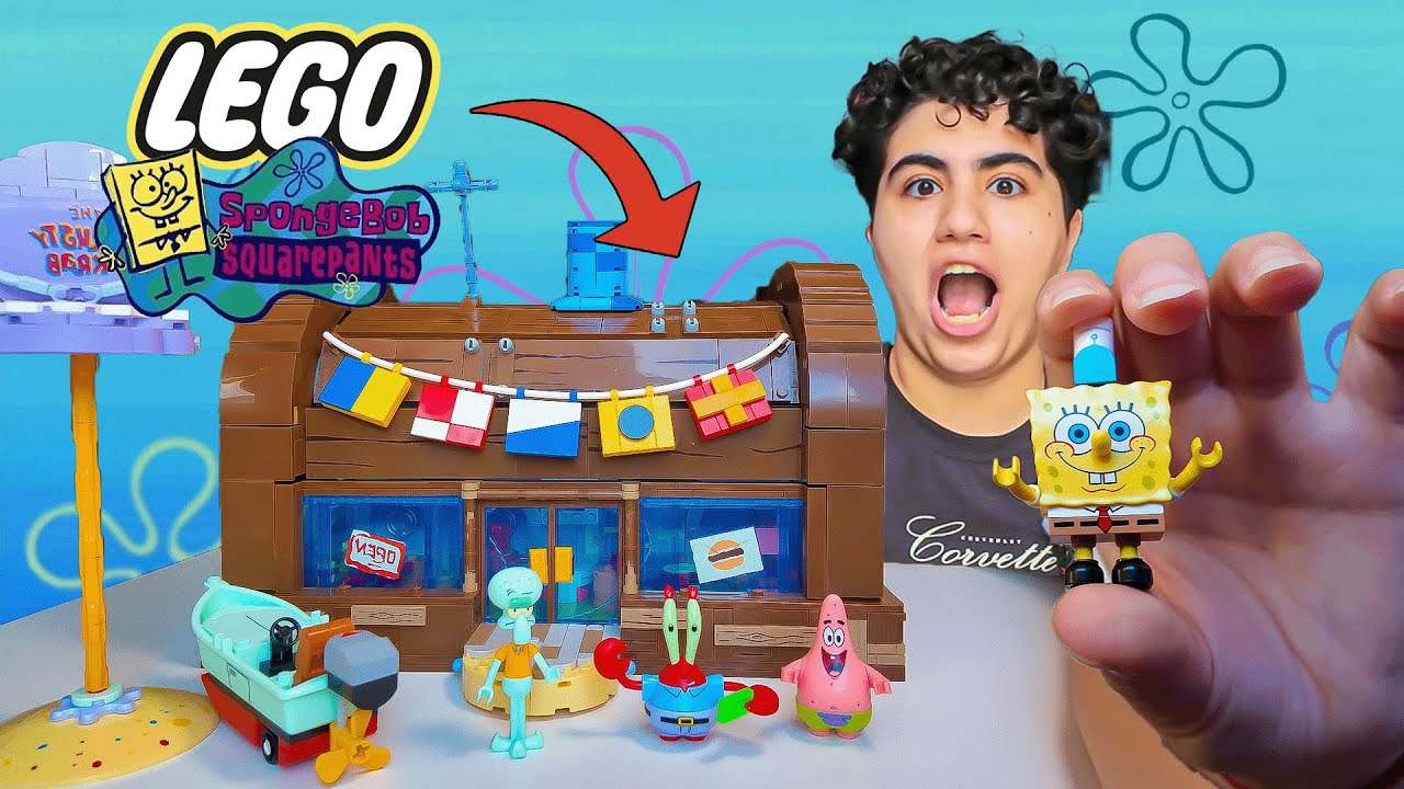🫧کارت وی آی پی باب اسفنجی رو گرفتم - Lego Krusty Crab Spogebob🫧