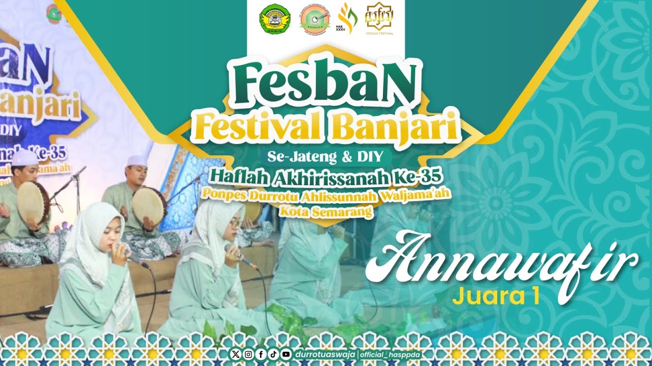 IPQOSH ANNAWAFIR (Juara 1) | FESTIVAL BANJARI SE-JATENG & DIY ASFEST HAS 35 PONPES DURROTU ASWAJA