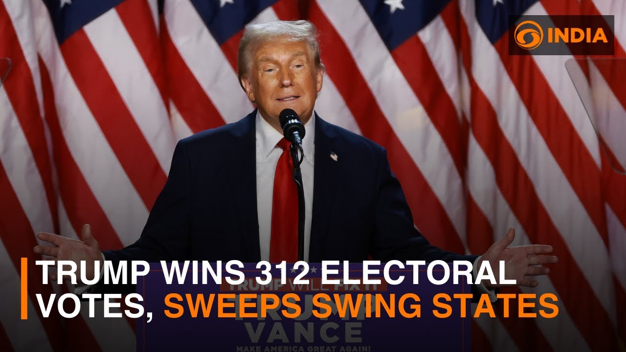 Trump’s electoral count reaches 312 with swing state wins | DD India ...