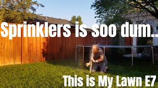 Sprinkler Coverage issues. Lawn Bubble, broken sprinkler head This is my lawn e7