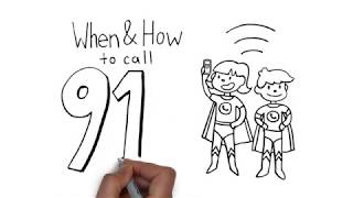 When & how to call 911. Teaching children how to call 911 using various phones.