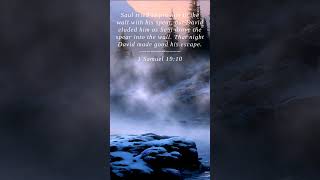 Bible | 1 Samuel 19:10 | Saul tried to pin him to the w... Bible | 1 Samuel 19:10 | Saul tried to pin him to the w...