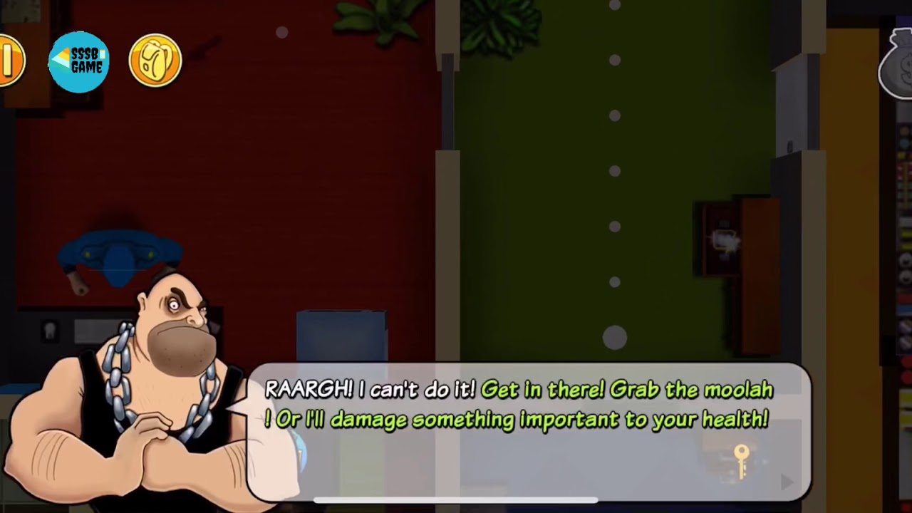 Robbery Bob: CHAPTER 2 - DOWNTOWN Level 10 , 100% iOS/Android Walkthrough