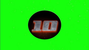 10 Second Timer Countdown with Sound in Green Screen for Educational Video | No Copyright |