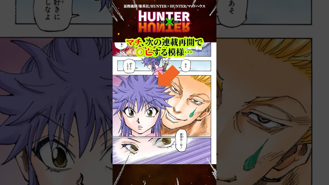 【HUNTER×HUNTER】マチ、次の連載再開で○亡する模様www　#ハンターハンター #HUNTERHUNTER #アニメ #漫画 #考察
