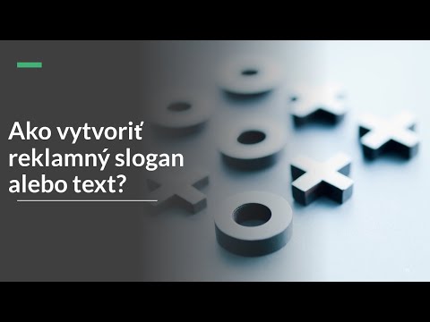 Video: Ako Vytvoriť Slogan