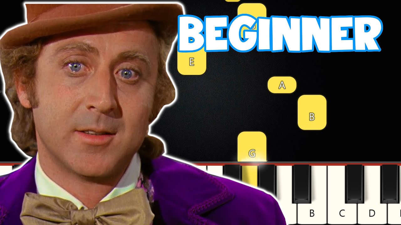 Pure Imagination Willy Wonka's Beginner Piano Tutorial Easy Piano