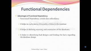 Unit II Chapter3   Part 2- Types & Advantages of Functional Dependencies & Armstrong Inference Rules