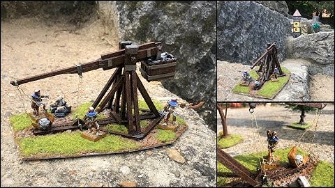DIY Medieval Trebuchet  -  Trebuchet Diorama - Miniature Medieval Terrains