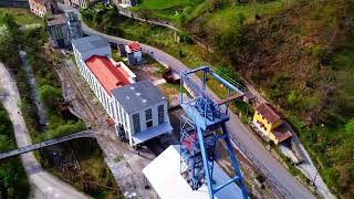 Pozu de Santa Barbara a vista de Drone. Mieres, Asturias.