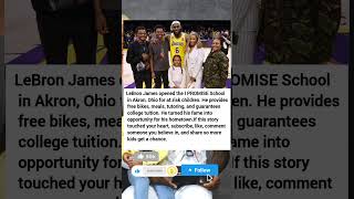 LeBron James opened the I PROMISE School in Akron,Ohio for at‑risk #children.He provides free #bikes