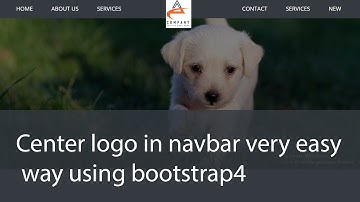 Center logo in navbar very easy way using bootstrap4 | logo center in bootstrap 4 by techno sunita