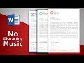 Create Modern Letterhead in MS Word | No Distracting Music | Free Template