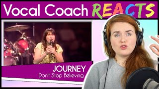 Vocal Coach reacts to Journey - Don't Stop Believin' (Steve Perry Live)