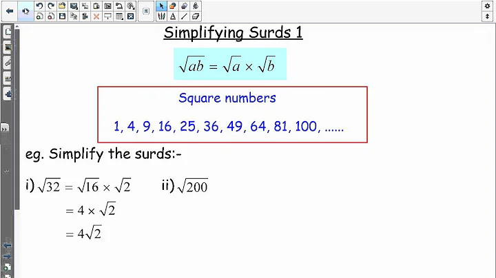 Simplifying Surds 1