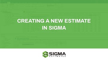 How to create a new estimate in Sigma
