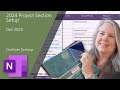 2024 onenote planner project section setup