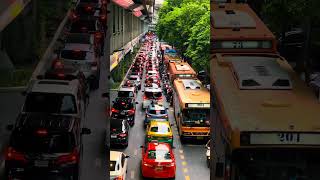 Does Bangkok have the worst traffic? #thailand #bangkok #trafficjam #vehicles #autos #cars #travel