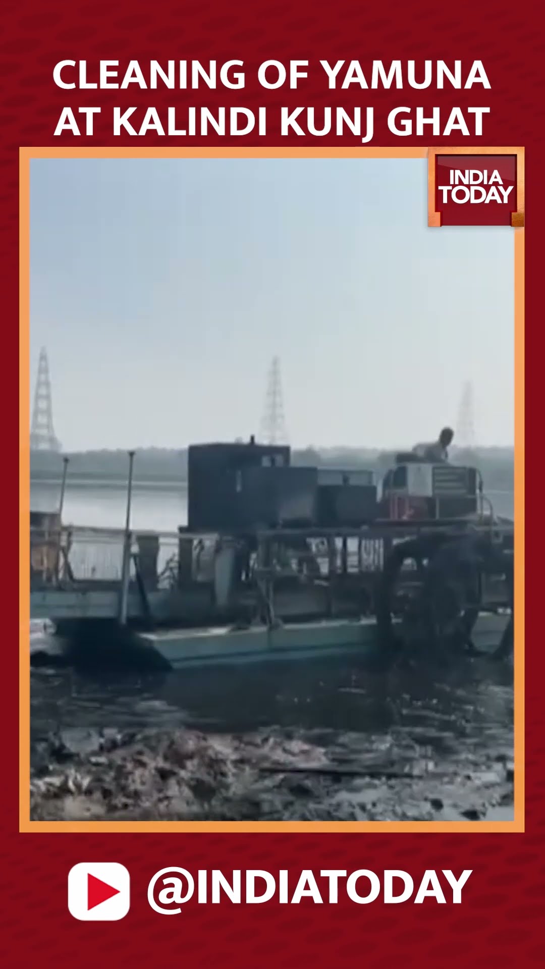 Cleaning Of Yamuna River At Kalindi Kunj Ghat | BJP Set To Deliver Its Major Poll Promise | #shorts