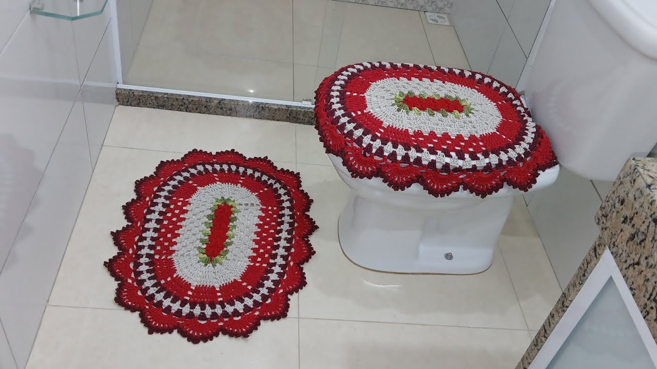 Jogo de Banheiro  Katya 1/3 ❤️❤️❤️ desafio da @atelielorencroche fevereiro