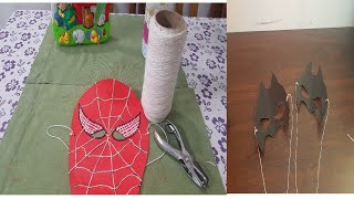#SPIDERMAN AND BATMAN MASK #SPIC N SPAN BY HANA#