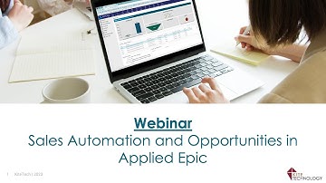 Sales Automation and Opportunities in Applied Epic