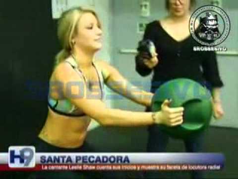 Leslie Shaw en el gimnasio