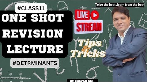 Determinants Class 11 maths one shot revision lecture #determinants #class11maths #11thmaths #csgt