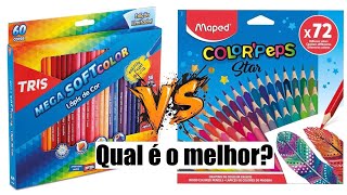 Tris Mega Soft Color VS Maped Color Peps - Which one is better? Testing school colored pencils screenshot 2